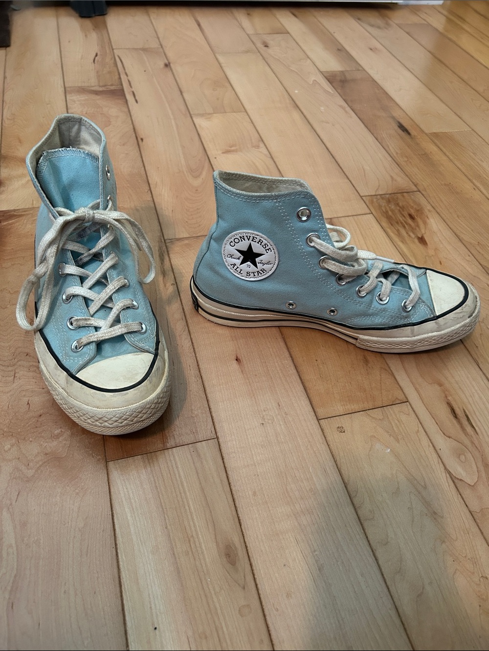 Converse High Top Sneakers - Light Blue and White